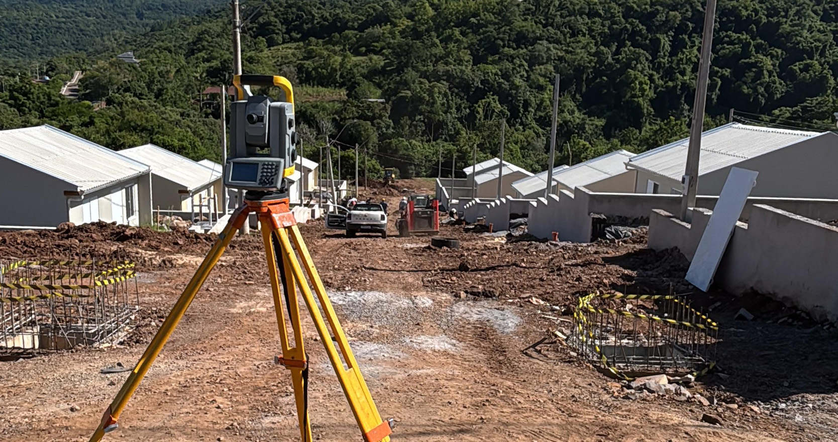 Marcação e locação de greides de projeto